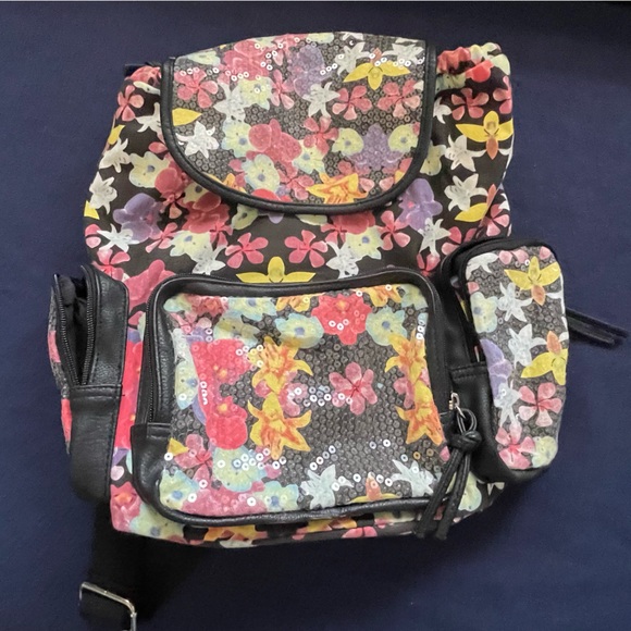 Candies Sequin Floral Backpack - Picture 2 of 5